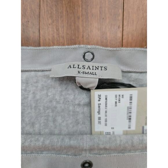 New ALL SAINTS "Elle" JUMPER BATWING Sweater in Gray Sz Xs - Picture 8 of 10